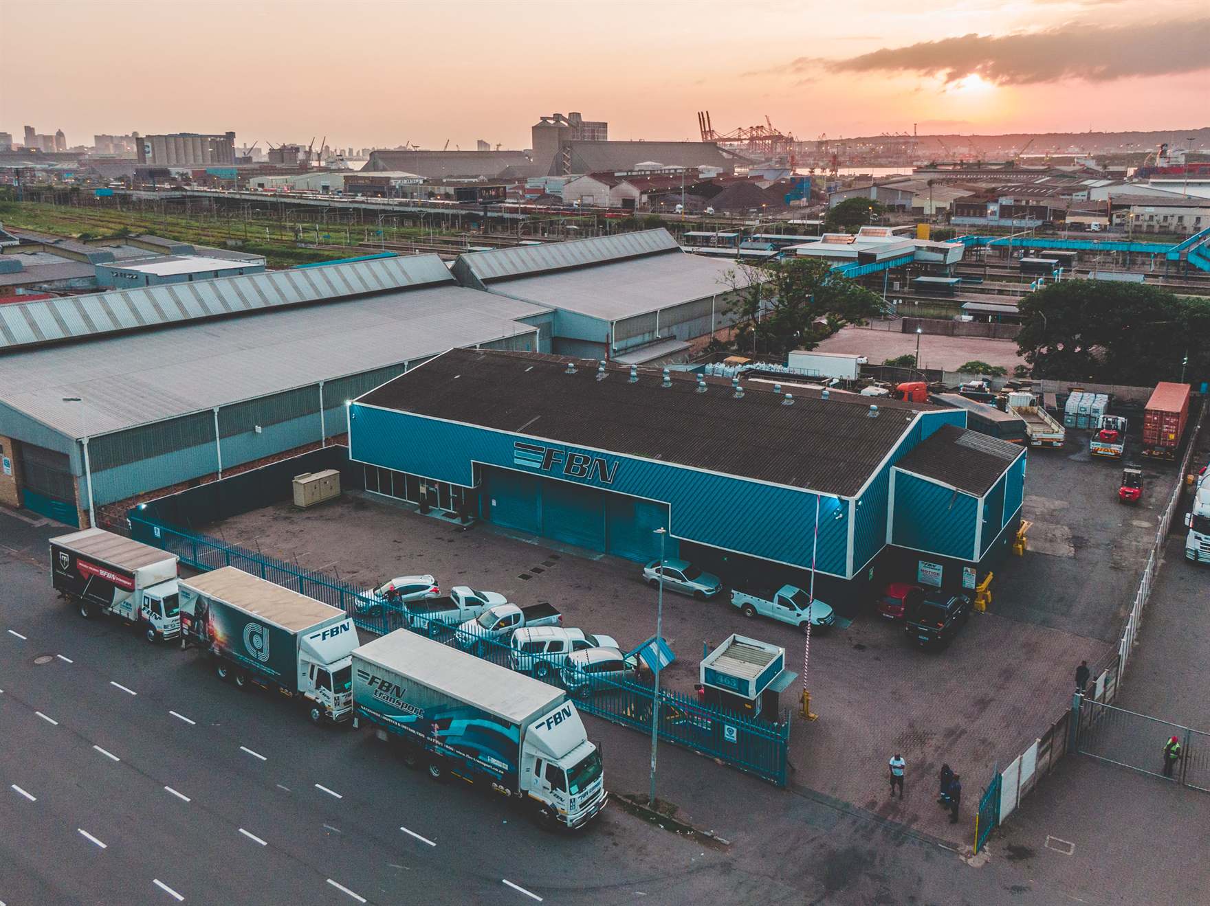 The FBN Transport depot in Durban, a few minutes from the container terminals