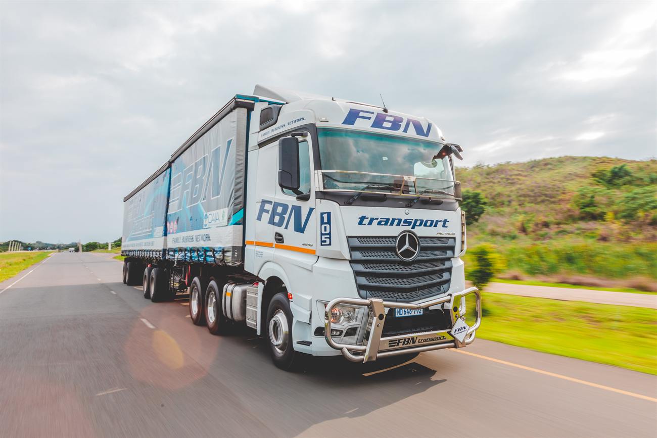 An FBN Transport truck on the road